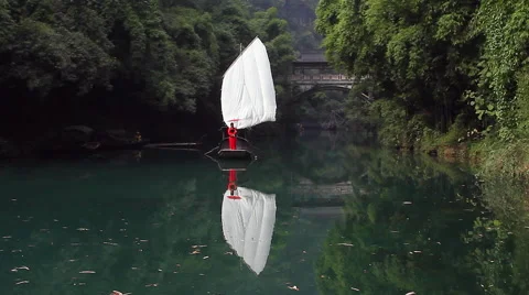 CHINA THREE GORGES YANGTZE RIVER BEAUTIFUL Stock Footage 49441844