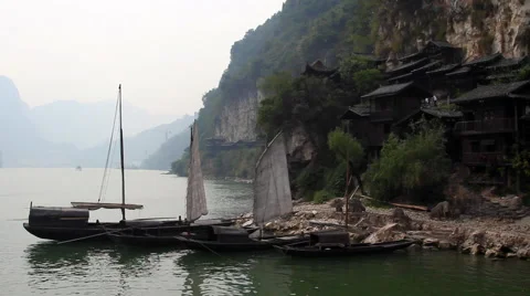 CHINA THREE GORGES YANGTZE RIVER BEAUTIFUL Stock Footage 49442136