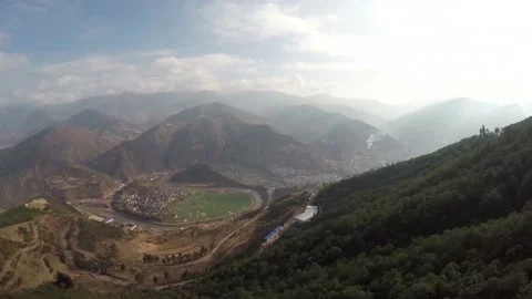 China-three parallel rivers-yangtze-aerial Stock Footage 130436116