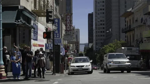 China Town Crossing Stock Footage 217805715