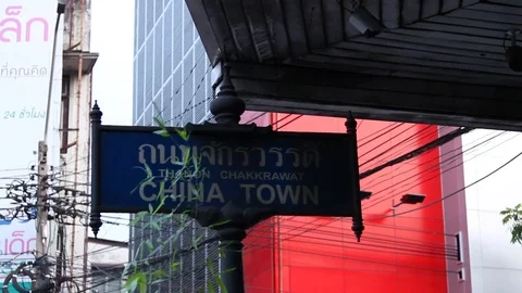 China town district pointer Bangkok, Thailand Video stock 76208265