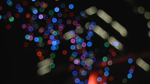 China town, Lantern bokeh Stock Footage 87153262