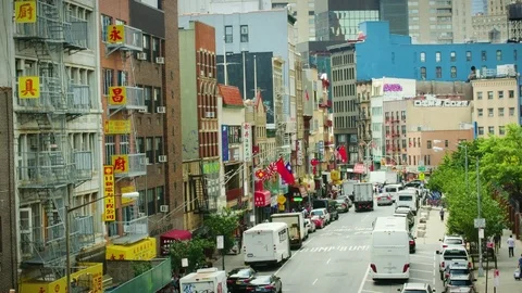 China Town Time Lapse Stock Footage 77323847