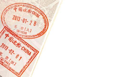 China visa Stock Photos