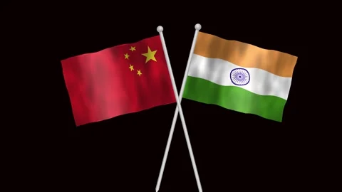 China VS  India Stock Footage 318780791