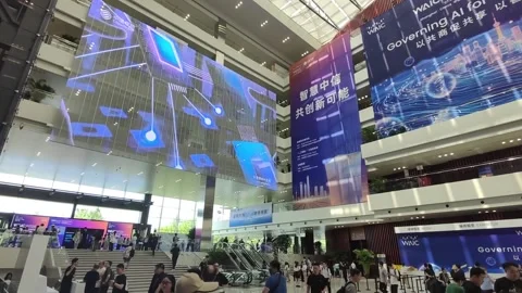 China: WAIC Opens in Shanghai Stock Footage 280473268