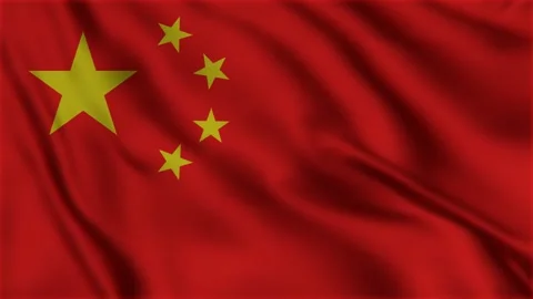 China Waving Flag Animation Vídeo Stock 143198549