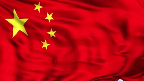 China Waving Flag Background Stock Footage 204131197
