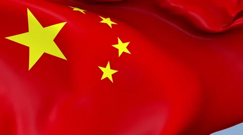 China Waving Flag Background Loop Stock Footage 64140803