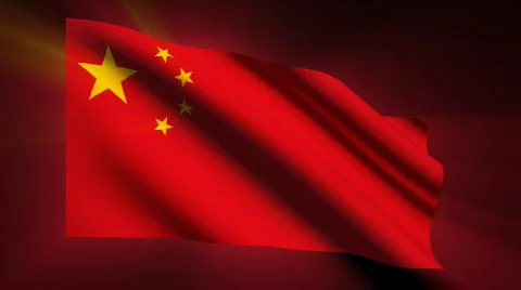 China waving flag Stock Footage 775059