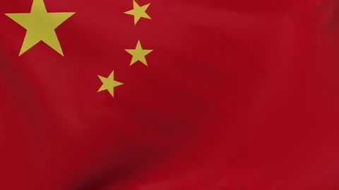 China waving flag seamless loop animation 4k. Stock Footage 149722164