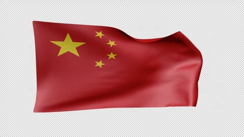 China Waving Flag Transparent Alpha Stock Footage 274121979