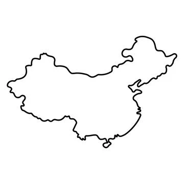 China world map pattern Geography location Asia Stock Illustration