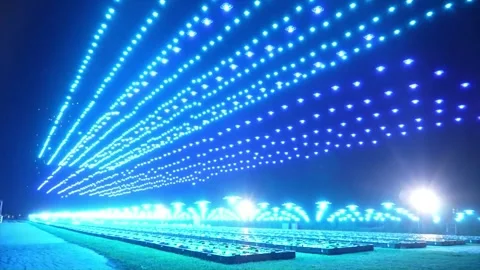China: World's largest drone cluster lights up Sichuan sky with 33,615 un... Stock Footage 335636022