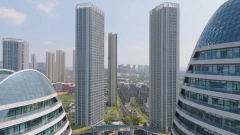 China Wuhan Economic Development Zone Junshan New City Stock Footage 292612034