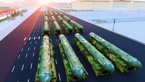 China's Dongfeng-61 strategic nuclear missile Stock Footage 320667775