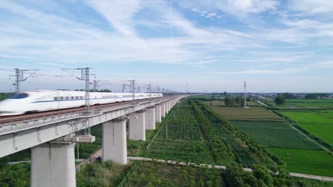 China's high-speed rail Video stock 247249719