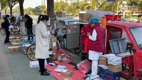 China's Singles Day sets sales record, Beijing/Shanghai, CN - 11 Nov 2020 Stock Footage 203981085