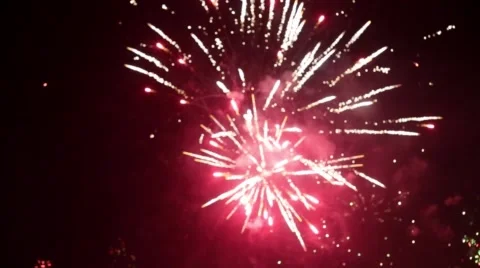 China's traditional fireworks exploded in the sky Stock Footage 49899787