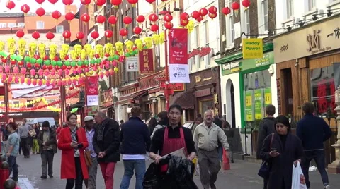 Chinatown crowd Stock Footage 49971915