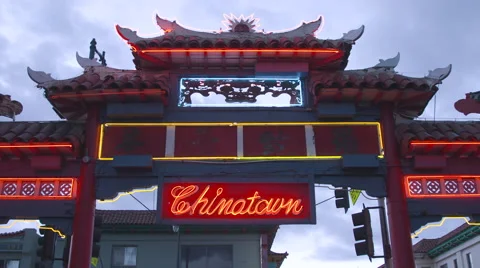 Chinatown Gateway Stock Footage 47689230
