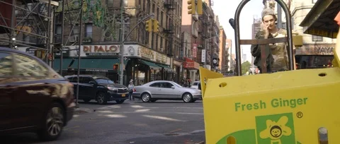 Chinatown intersection and sign Stock Footage 116762514