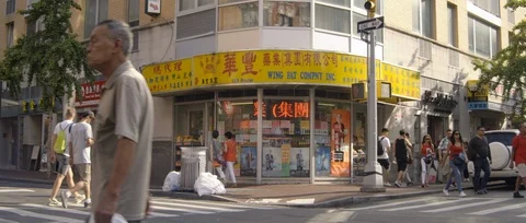 Chinatown Intersection Stock Footage 116762038