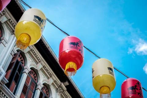 Chinatown lanterns Stockfoto's