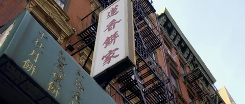 Chinatown signs Stock Footage 116764700