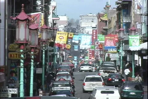 Chinatown Traffic Video stock 816957