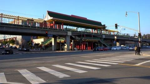 Chinatown traffic Stock Footage 128461887