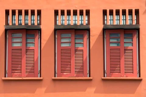 Chinatown windows Stock Photos