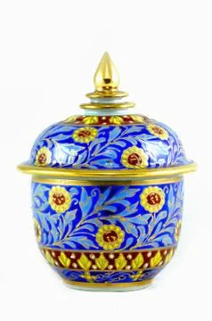 Chinaware in isolated. Stock Photos