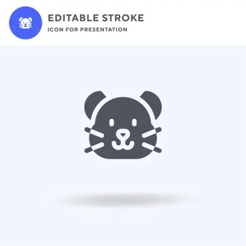 Chinchilla icon vector, filled flat sign, solid pictogram isolated on white イラスト素材