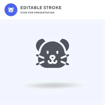 Chinchilla icon vector, filled flat sign, solid pictogram isolated on white イラスト素材
