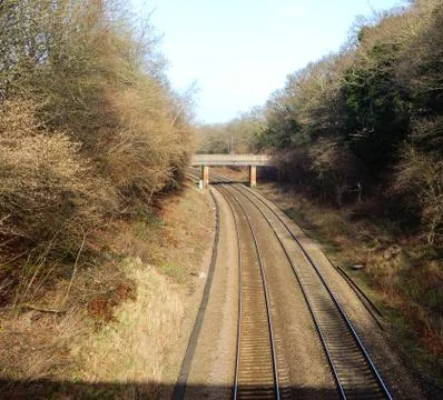 Chineham train lines Stock Photos