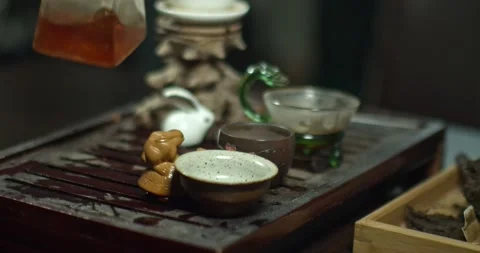 Chines tea ceremony at home Stock Footage 147454712