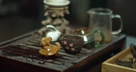 Chines tea ceremony at home Stock Footage 147455100