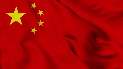 Chinese 4K waving flag in loop Stock Footage 139565465