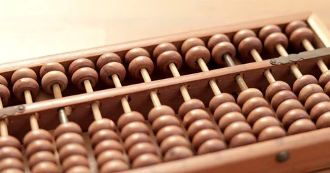 Chinese abacus Stock Footage