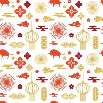 Chinese abstract seamless pattern vector. Illustration of traditional ornament Stock Illustration