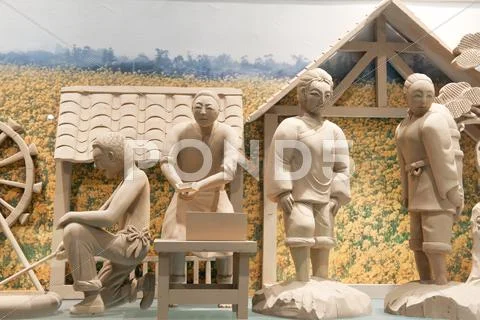 Chinese ancient characters statue Stock Photos
