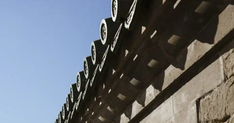 Chinese Ancient Eaves Light-Shadow Timelapse Stock Footage 303567172