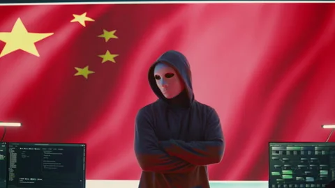 Chinese anonymous hackers group supervises criminal activity and propaganda Stock Footage 277656730