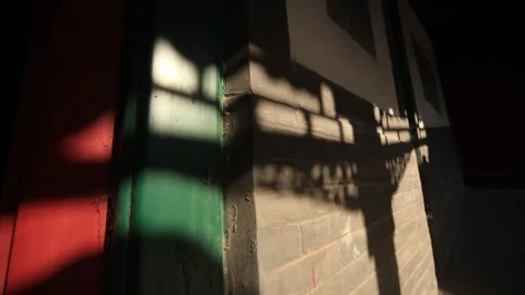 Chinese architectural light and shadow gray wall Stock Footage 171510359