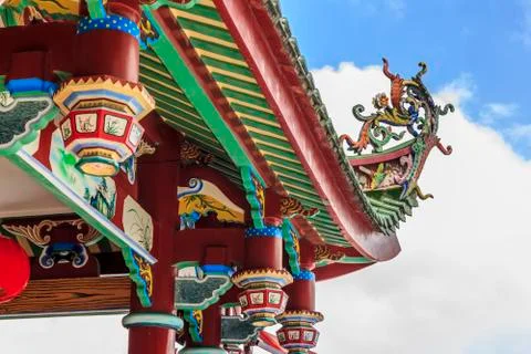 Chinese architecture eaves Stock Photos