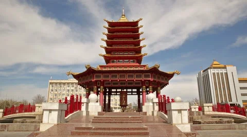 Chinese Architecture Stock Footage 49641371