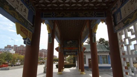 Chinese architecture Stock Footage 123969650