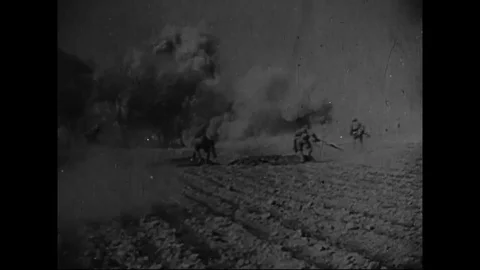 Chinese army attacking the enemy - 1942-1949 Stock Footage 83714208