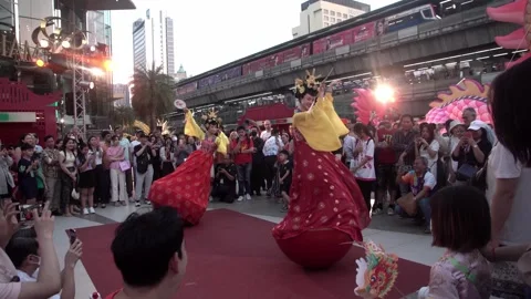 Chinese art performance during the Chinese Lunar New Year 2024. Stock Footage 293689138